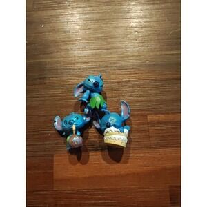 Lot of 3 Stitch Feed Me Coconut Cake Hulu Disney PVC 2" Action Figure Toy Topper